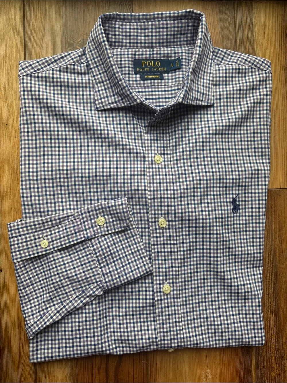 Polo Ralph Lauren Performance Gingham Button Down Shirt Large